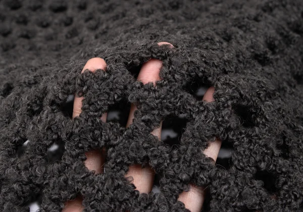 LIMI feu Openwork Design Fringe Knit Stole K-165813_006