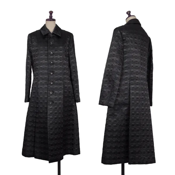 robe de chambre COMME des GARCONS Geometric Quilted Coat Black S-M K-165818_001
