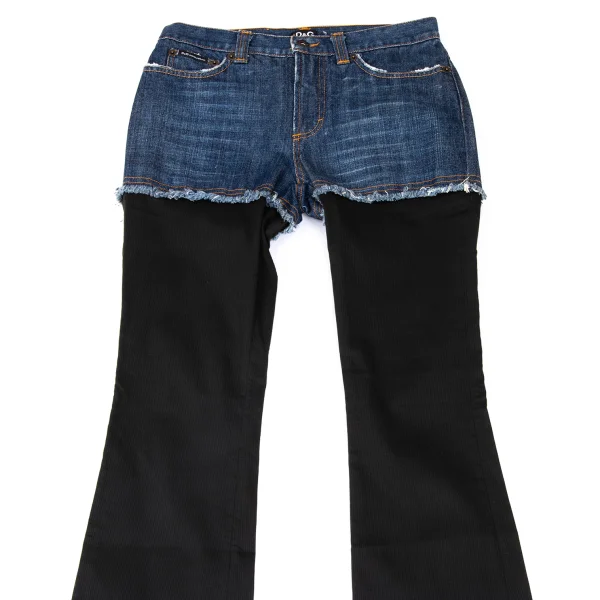 D&G Denim Switching Stretch Rib Pants K-165820_002