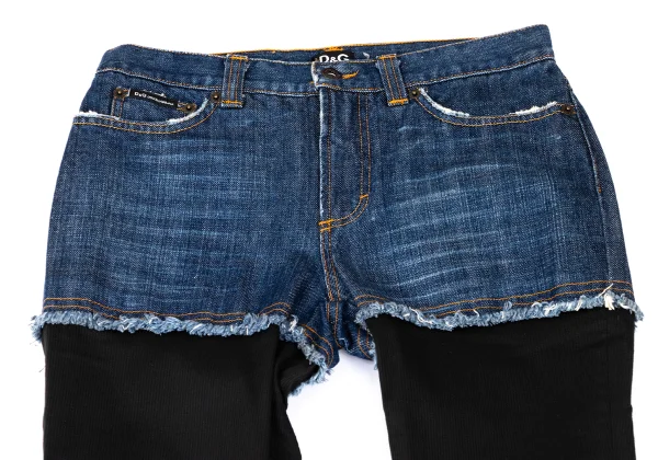 D&G Denim Switching Stretch Rib Pants K-165820_003