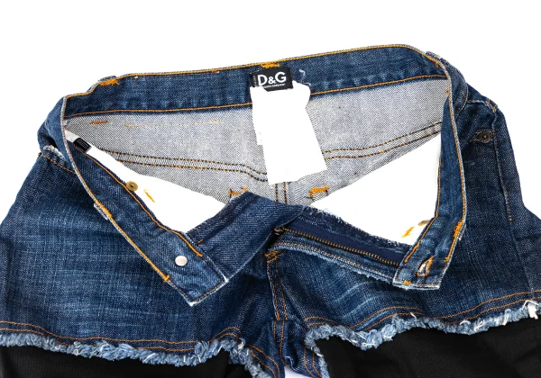 D&G Denim Switching Stretch Rib Pants K-165820_006