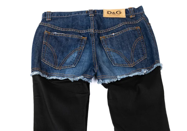 D&G Denim Switching Stretch Rib Pants K-165820_012