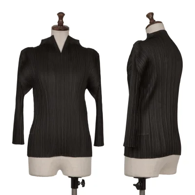 PLEATS PLEASE Pleats 3/4 Sleeve Skipper Top