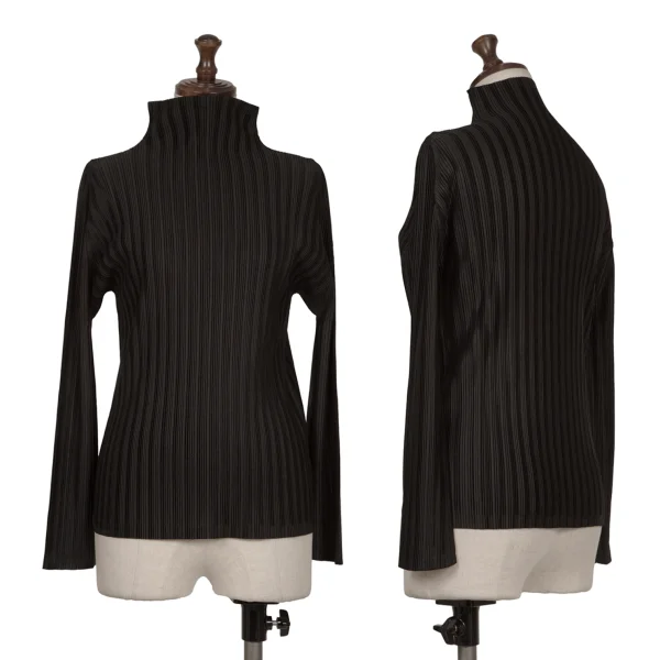 PLEATS PLEASE Pleats High-neck Top Black 3 K-165842_001