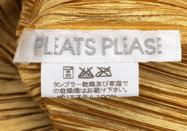 PLEATS PLEASE High-neck Shiny Pleats Layered Tank Top K-165843_014