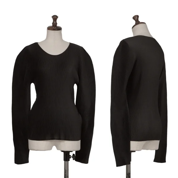 PLEATS PLEASE Mist Pleats Top Black 3 K-165844_001