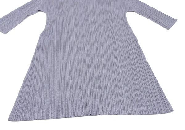 PLEATS PLEASE Herringbone Woven 3/4 Sleeve Tunic K-165847_007