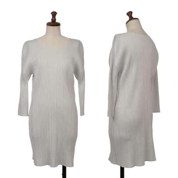 PLEATS PLEASE Printed 3/4 Sleeve Tunic Grey 3 K-165849_001