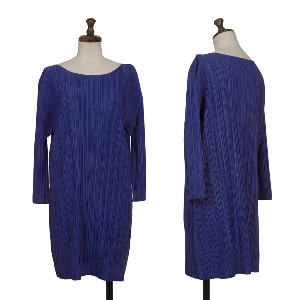 PLEATS PLEASE Pleated Tunic Blue 3 K-165853_001
