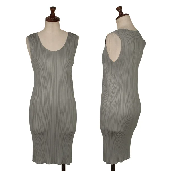 PLEATS PLEASE Pleats Sleeveless Tunic Grey 4 K-165859_001