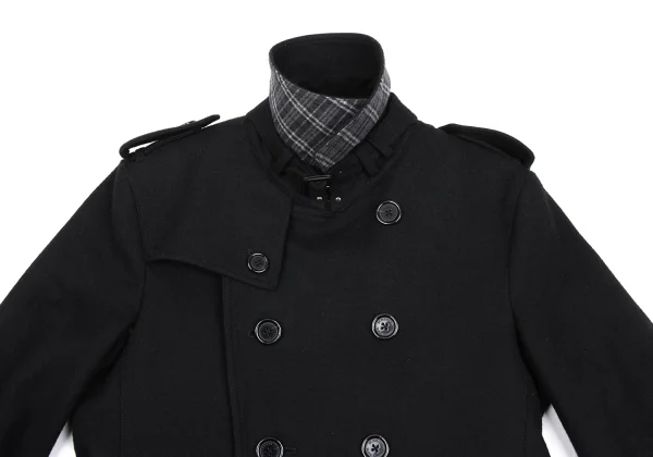 極美品 BURBERRY BLACK LABEL ジャケット ハーフコート M バーバリー ブラックレーベルBURBERRY BLACK LABEL メルトンウール