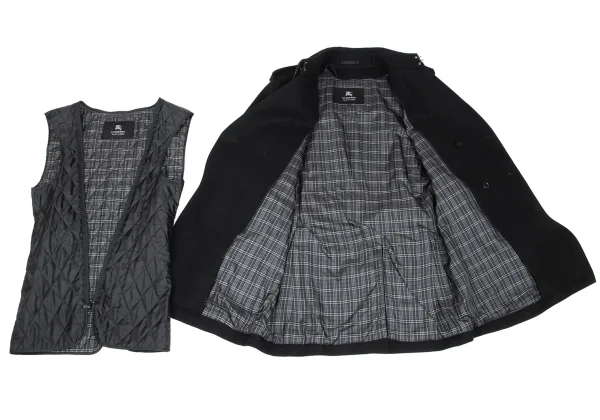 Burberry Black label ハーフコート バーバリー ブラックレーベルBURBERRY BLACK LABEL メルトンウール