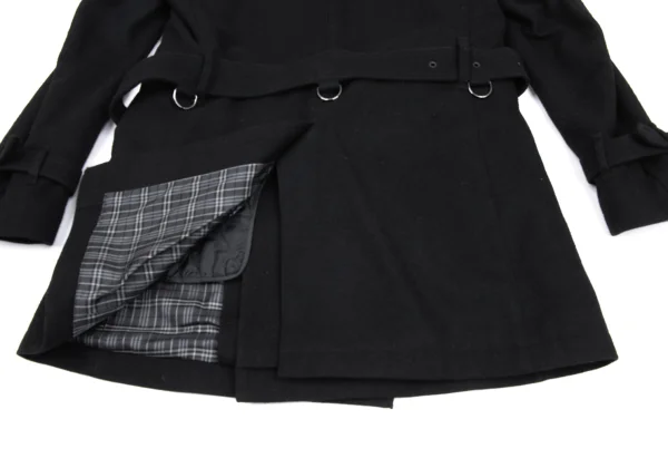 BURBERRY BLACK LABEL Melton Wool Liner Detachable Half Coat K-165883_017