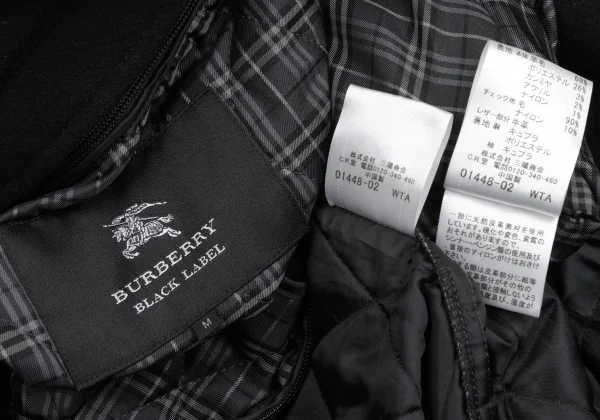 Burberry Black label ハーフコート バーバリー ブラックレーベルBURBERRY BLACK LABEL メルトンウール