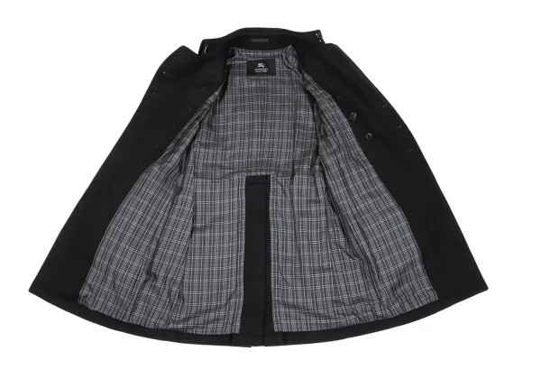 バーバリー ブラックレーベル メタルボタン ナポレオン Pコート　Ｌ　黒 バーバリー ブラックレーベル メタルボタン ナポレオン Pコート L 黒