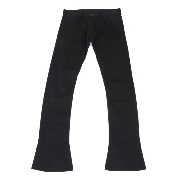 ラッドミュージシャンLAD MUSICIAN コットンスキニーフレアパンツ 黒44