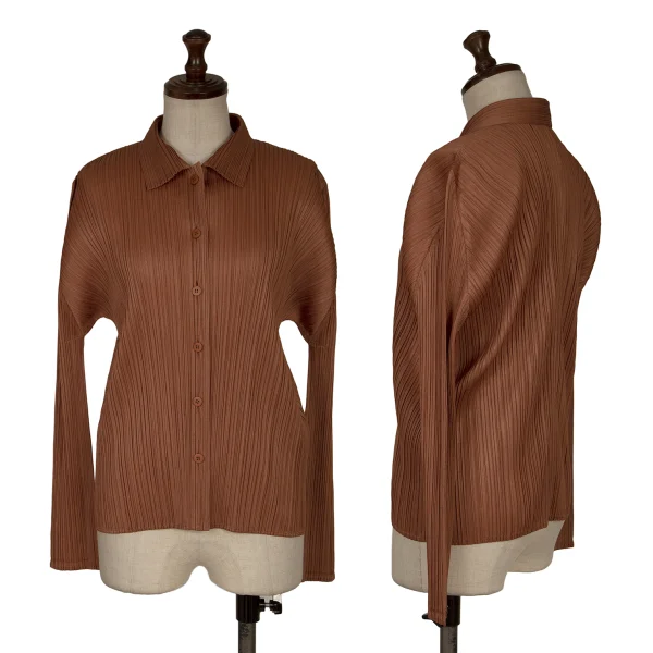 プリーツプリーズPLEATS PLEASE プリーツセットアップ 茶3 4 (K-165888)