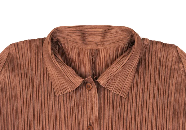 プリーツプリーズPLEATS PLEASE プリーツセットアップ 茶3 4 (K-165888)