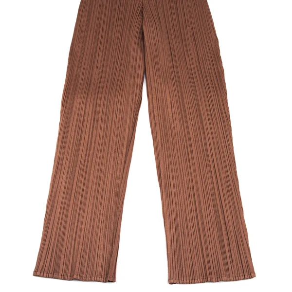 プリーツプリーズPLEATS PLEASE プリーツセットアップ 茶3 4 (K-165888)