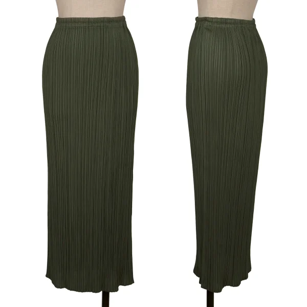 プリーツプリーズ スカート カーキ プリーツプリーズPLEATS PLEASE プリーツスカート カーキ2 (K-165890)