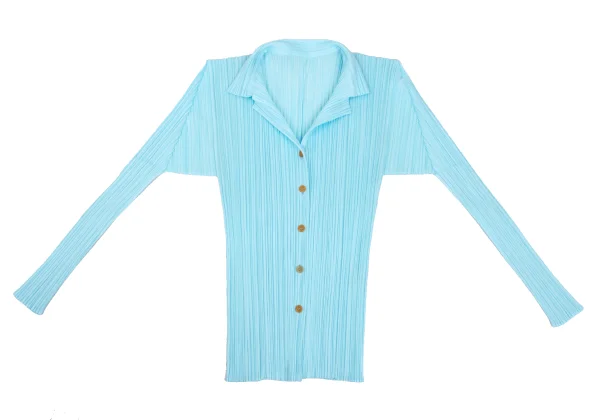 PLEATS PLEASE Pleated Open Collar Shirt K-165893_002