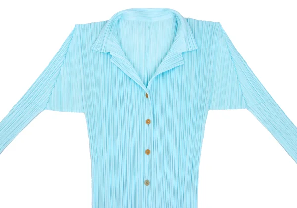 PLEATS PLEASE Pleated Open Collar Shirt K-165893_003