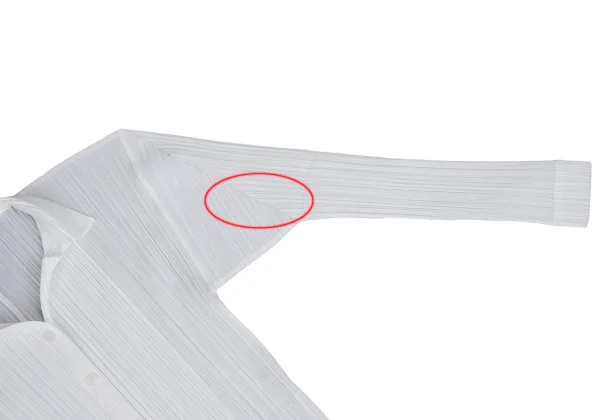 PLEATS PLEASE Pleated Open Collar Long Shirt K-165894_006