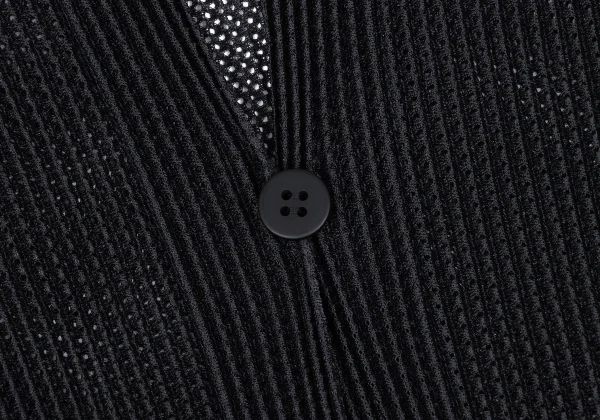 プリーツプリーズ　カーディガン　黒 プリーツプリーズPLEATS PLEASE プリーツボタンレスカーディガン 黒3