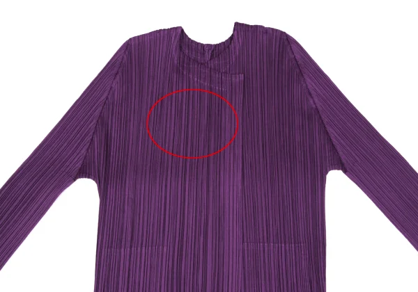 プリーツプリーズPLEATS PLEASE プリーツボタンレスカーディガン 紫3