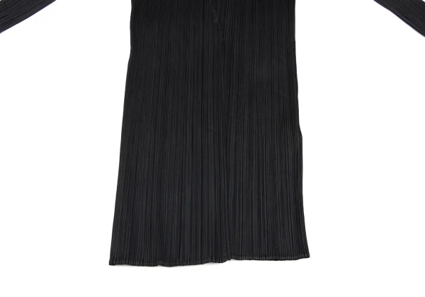 【極美品・定番】PLEATS PLEASE カーディガン　黒　サイズ3 ISSEY MIYAKE - ISSEY MIYAKE イッセイミヤケ PLEATS PLEASE