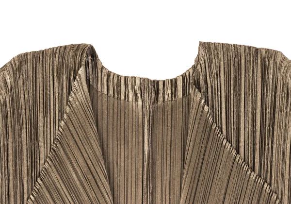 PLEATS PLEASE Shiny Pleats Buttonless Jacket K-165902_004