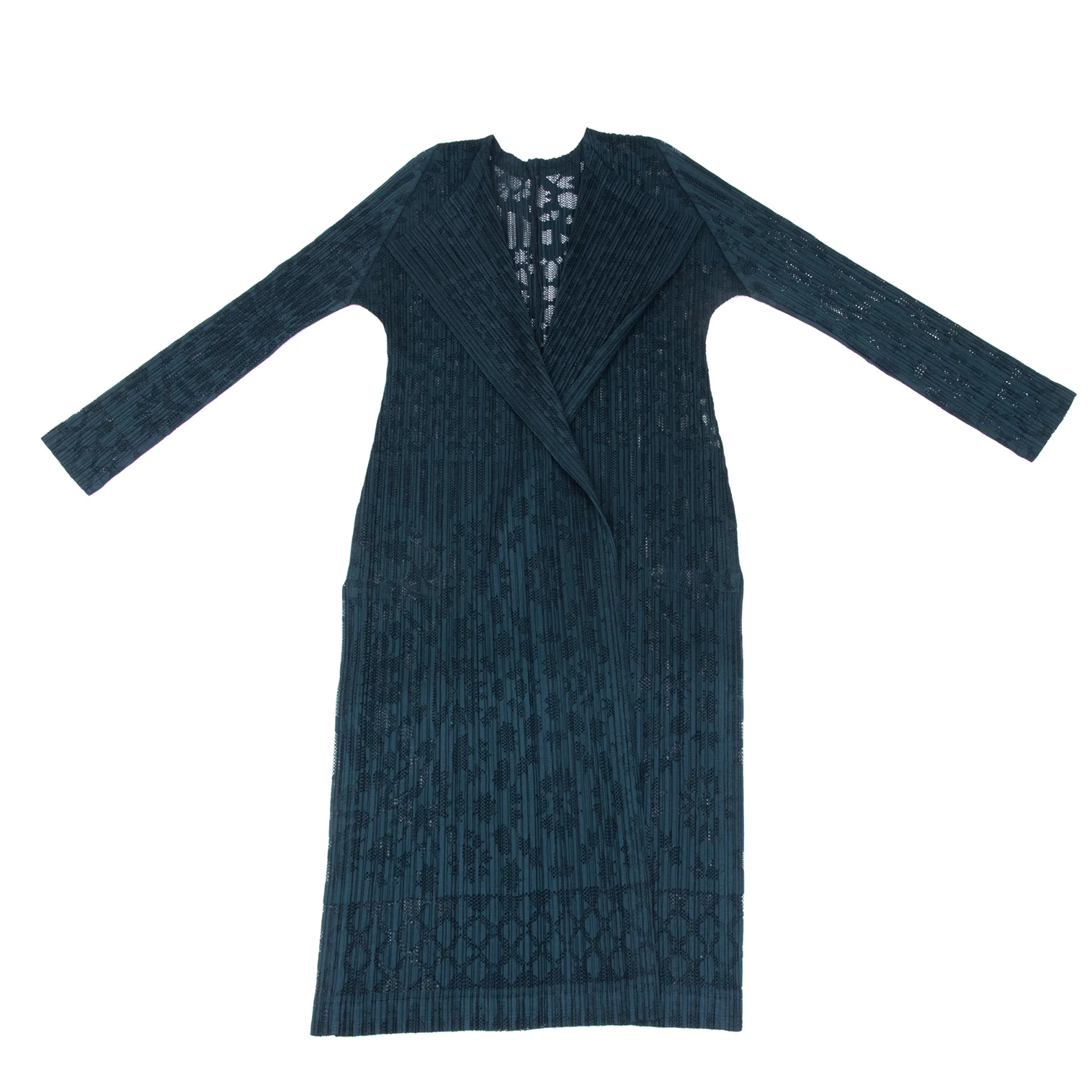 プリーツプリーズPLEATS PLEASE ジャガードメッシュプリーツロング