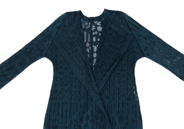 専用　PLEATS PLEASE ロング カーディガン 羽織り 濃紺地厚ロング丈 専用 PLEATS PLEASE ロング カーディガン 羽織り 濃紺地厚ロング丈
