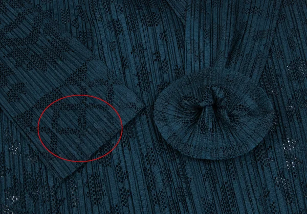 PLEATS PLEASE Jacquard Mesh Pleats Long Cardigan K-165905_007