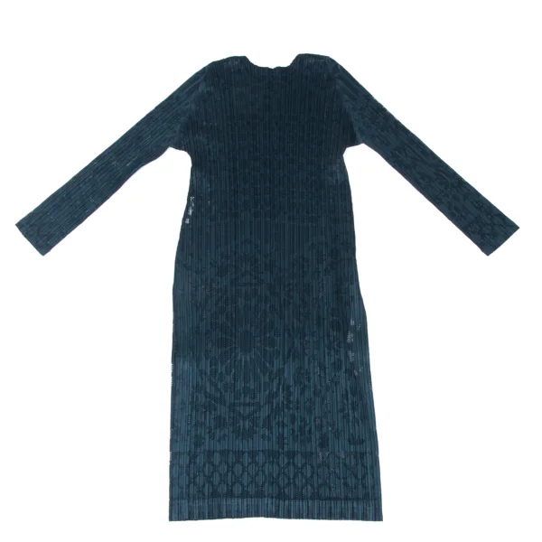 PLEATS PLEASE Jacquard Mesh Pleats Long Cardigan K-165905_011