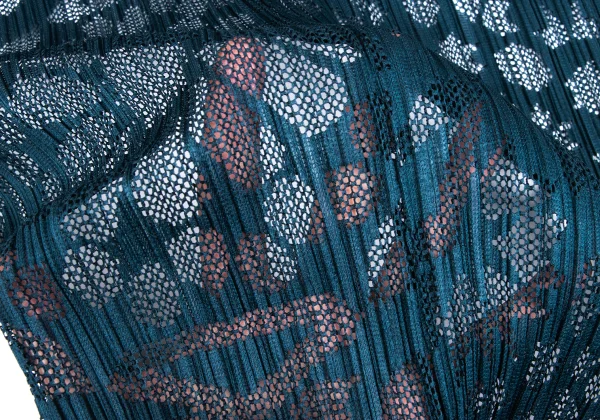 PLEATS PLEASE Jacquard Mesh Pleats Long Cardigan K-165905_013