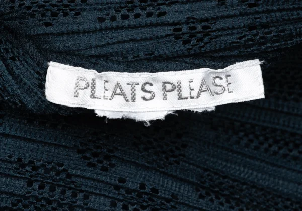 PLEATS PLEASE Jacquard Mesh Pleats Long Cardigan K-165905_015