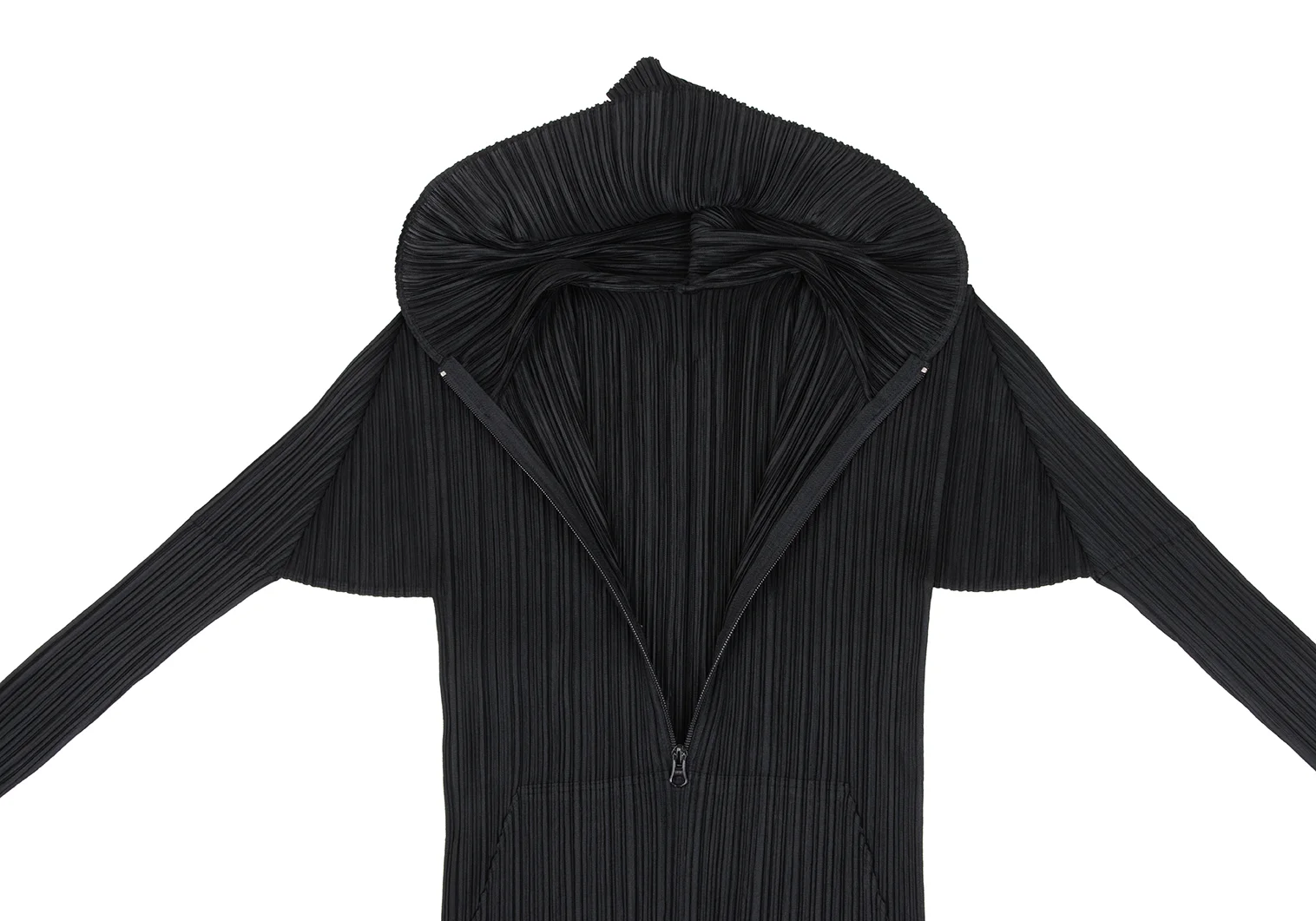 PLEATS PLEASE プリーツプリーズ ジップ ベスト ブラック 美品 プリーツプリーズ PLEATS PLEASE ポリエステル100% 日本製