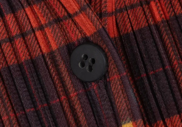 PLEATS PLEASE Botanical Check Pleated Shirt K-165909_004