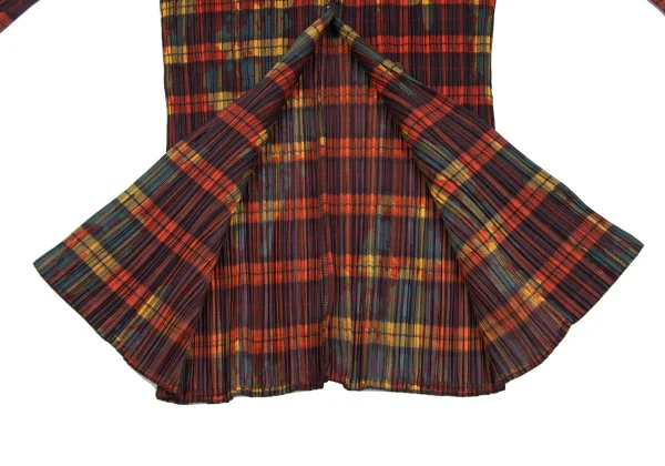 PLEATS PLEASE Botanical Check Pleated Shirt & Skirt K-165911_009