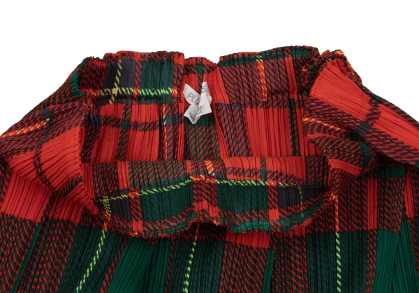 PLEATS PLEASE Checker Print Pleated Skirt K-165913_004