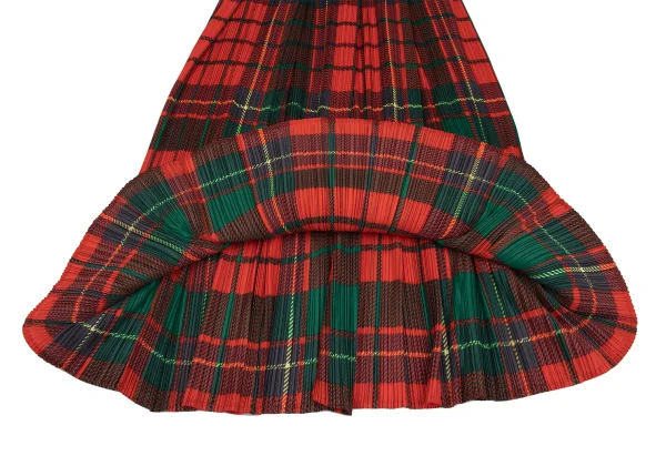 PLEATS PLEASE Checker Print Pleated Skirt K-165913_006