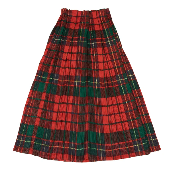 PLEATS PLEASE Checker Print Pleated Skirt K-165913_007