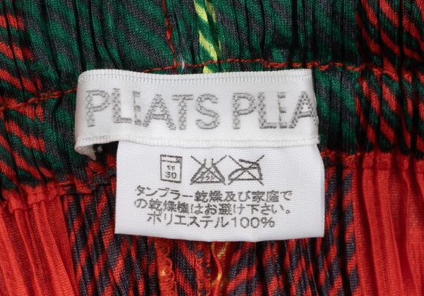 PLEATS PLEASE Checker Print Pleated Pants K-165915_009