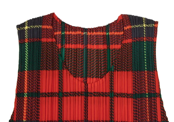 PLEATS PLEASE Checker Print Pleated Dress K-165916_005