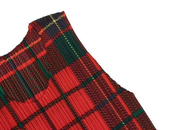 PLEATS PLEASE Checker Print Pleated Dress K-165916_006