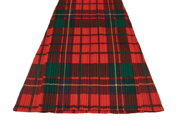 PLEATS PLEASE Checker Print Pleated Dress K-165916_007