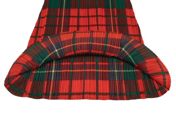 PLEATS PLEASE Checker Print Pleated Dress K-165916_008