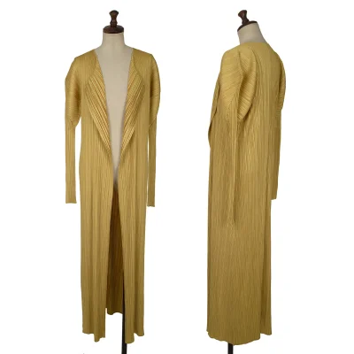 PLEATS PLEASE Pleated Buttonless Long Cardigan