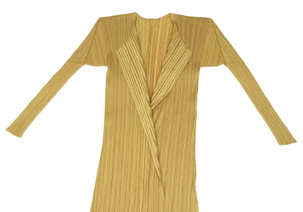 PLEATS PLEASE Pleated Buttonless Long Cardigan K-165917_003